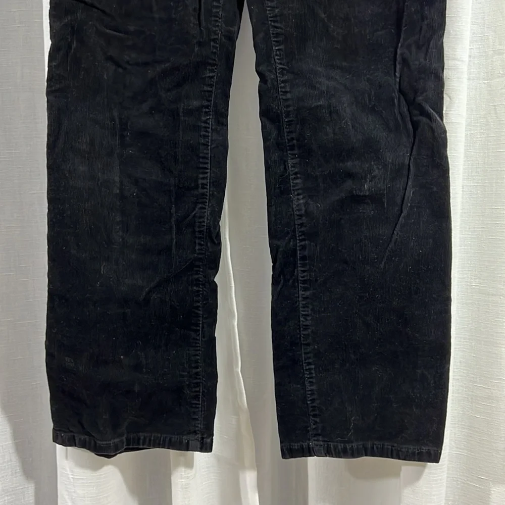 Women’s Petite Size 10 Black Boot Cut Corduroy Pants - Picture 3 of 6